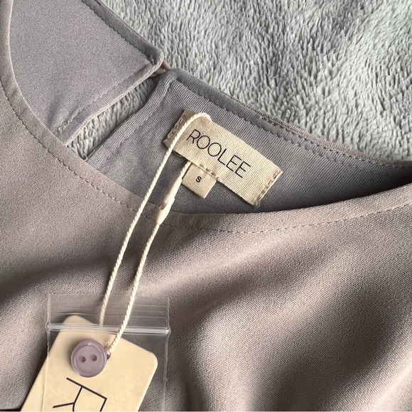 NWT Roolee Taylor Jane Wrap Belted Maxi Dress Modest Bridesmaid Gainsboro Gray S - Picture 3 of 17